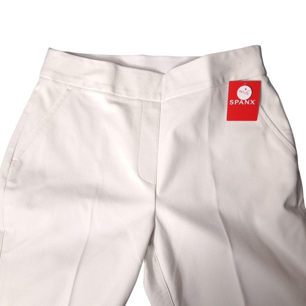 SPANX Women's Slim Straight Pants Classic White Size S Petite 20372Q Grey Lining - Picture 13 of 16
